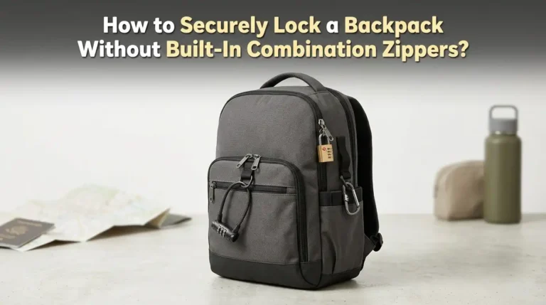 How to Securely Lock a Backpack Without Built In Combination Zippers?
