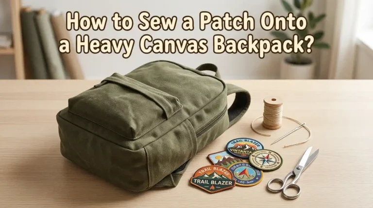 How to Sew a Patch Onto a Heavy Canvas Backpack?