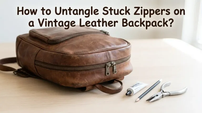 How to Untangle Stuck Zippers on a Vintage Leather Backpack?