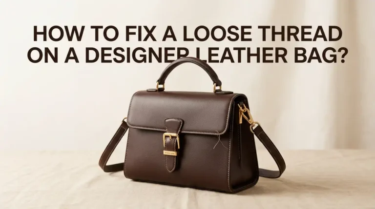 How To Fix A Loose Thread On A Designer Leather Bag?