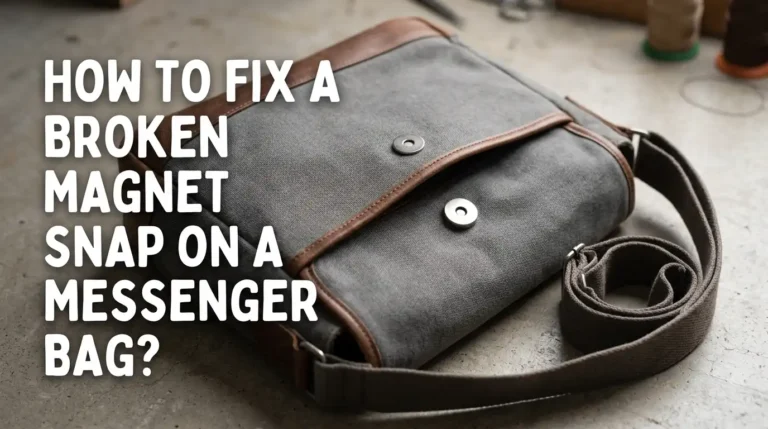 How To Fix A Broken Magnet Snap On A Messenger Bag?