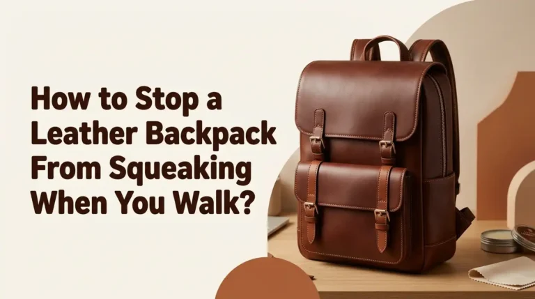 How to Stop a Leather Backpack From Squeaking When You Walk?
