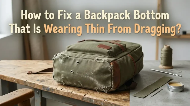How to Fix a Backpack Bottom That Is Wearing Thin From Dragging?