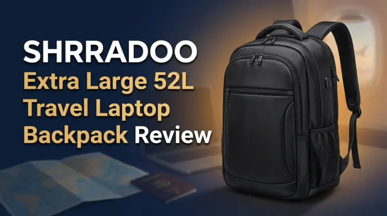 SHRRADOO Extra Large 52L Travel Laptop Backpack Review 2026
